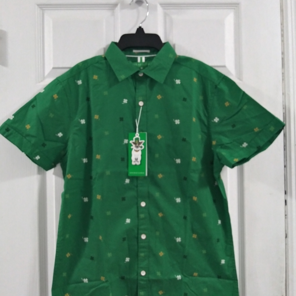 🆕Denim & Flower St. Patrick's Day Button Down